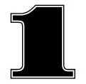 Number 1 White plate